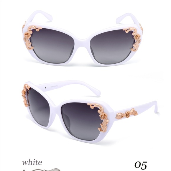 🔥HOT WOMEN’S OVERSIZED FLORAL BAROQUE SUNGLASSES - Picture 3 of 4